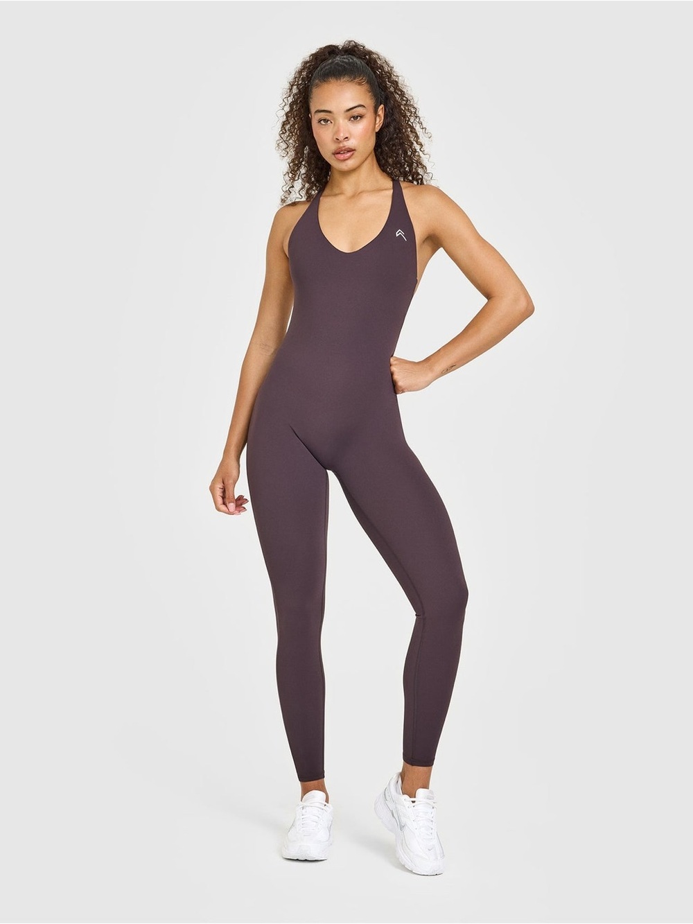 Oner Active UnifiedMove Scoop Back All In One Jumpsuit Brown Womens Small